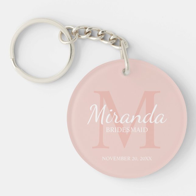 Personlig Bridesmaias Monogram och Namn (Framsidan)
