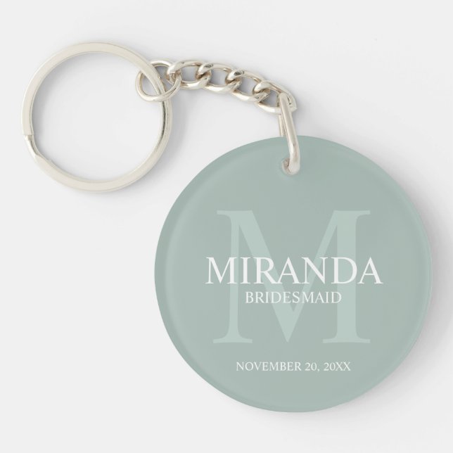 Personlig Bridesmaias Monogram och Namn (Framsidan)