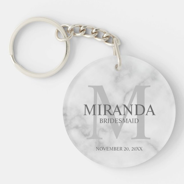 Personlig Bridesmaias Monogram och Namn (Framsidan)