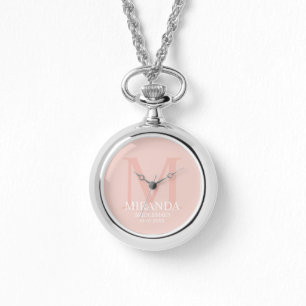 Personlig Bridesmaias Monogram och Namn Armbandsur