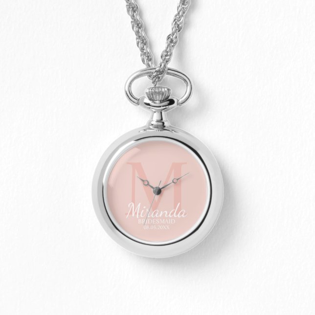Personlig Bridesmaias Monogram och Namn Armbandsur (Framsida)