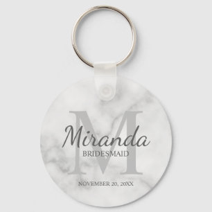 Personlig Bridesmaias Monogram och Namn Nyckelring