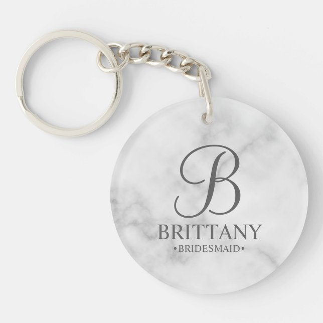 Personlig Bridesmaias Namn och Monogram (Framsidan)