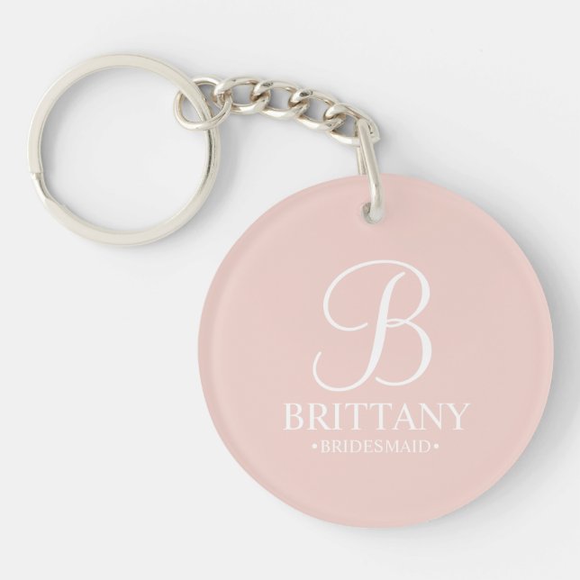 Personlig Bridesmaias Namn och Monogram (Framsidan)