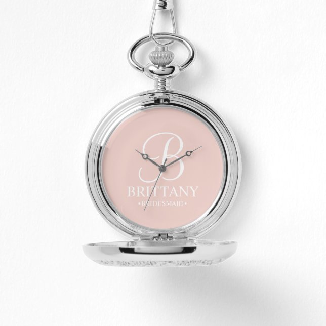 Personlig Bridesmaias Namn och Monogram Armbandsur (Framsida)