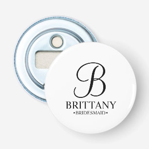 Personlig Bridesmaias Namn och Monogram Flasköppnare