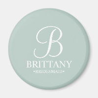 Personlig Bridesmaias Namn och Monogram