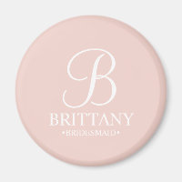 Personlig Bridesmaias Namn och Monogram