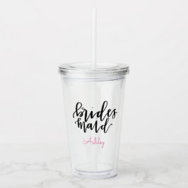 Personlig Bridesmaid Acrylic Tumbler Take Away Mugg