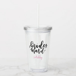 Personlig Bridesmaid Acrylic Tumbler Take Away Mugg