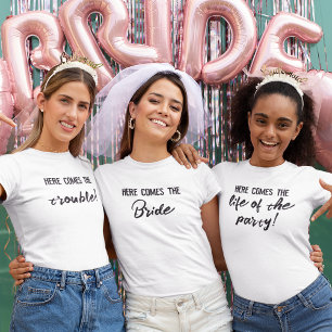 Personlig Bridesmaid Bachelorette Party Group T Shirt