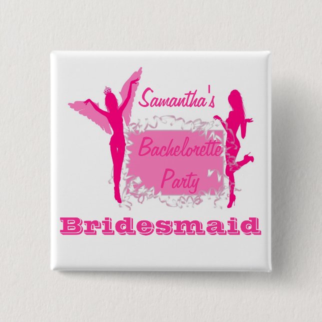 Personlig bridesmaid bachelorette Party Knapp (Framsida)
