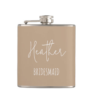 Personlig Bridesmaid Brudens sida Gift Fickplunta