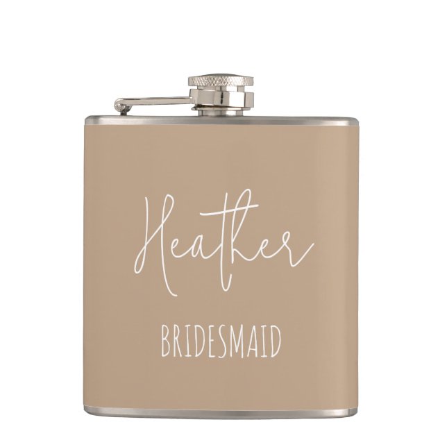 Personlig Bridesmaid Brudens sida Gift Fickplunta (Framsidan)