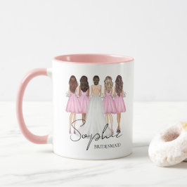 Personlig Bridesmaid Custom Name Gift Mugg