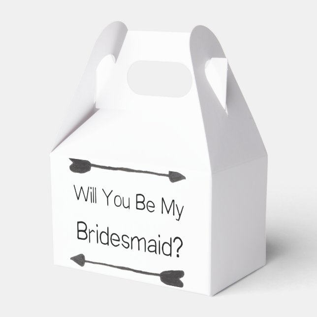 Personlig Bridesmaid Frieri med Photo Presentaskar (Framsidan Sidan)