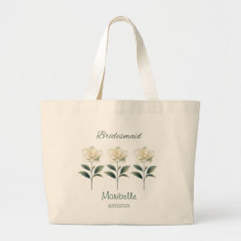 Personlig Bridesmaid Gardenia Tote Bag Jumbo Tygkasse