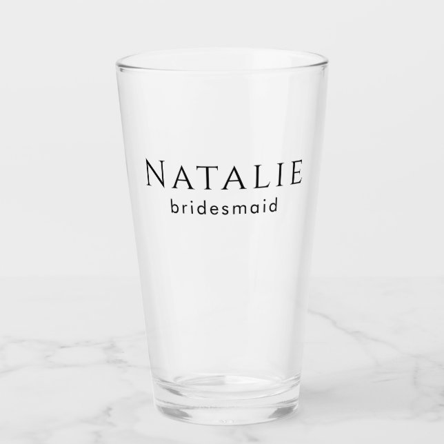 Personlig Bridesmaid Gift Bachelorette Party Glaskopp (Framsida)