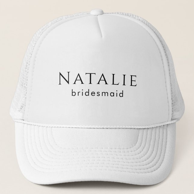 Personlig Bridesmaid Gift Bachelorette Party Keps (Framsida)