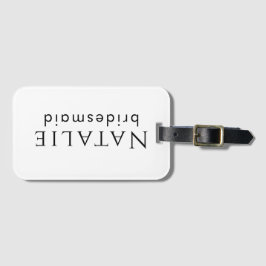Personlig Bridesmaid Gift Bröllop Brudens sida Bagagebricka