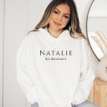 Personlig Bridesmaid Gift Bröllop Brudens sida T Shirt<br><div class="desc">Vår Personlig Bridesmaid Gift Bröllop Brudens sida Hoodie-Sweatshirts är ett tänkbart sätt att visa er uppskattning för er brudens sida och få dem att känna extra speciellt i hela bröllop firande. Dessa anpassadets hoodie-sweatshirts kan vara personlig med namn eller roller för dina brudens sida-medlemmar, och lägga till en personlig och...</div>