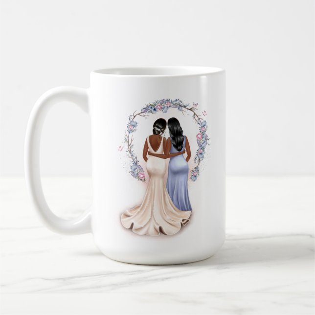 Personlig Bridesmaid Gift Mugg  (Vänster)