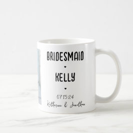 Personlig Bridesmaid Photo Bröllop Gift Kaffemugg