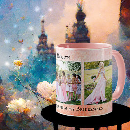 Personlig Bridesmaid Tack Photo Mugg