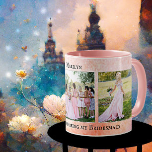 Personlig Bridesmaid Tack Photo Mugg