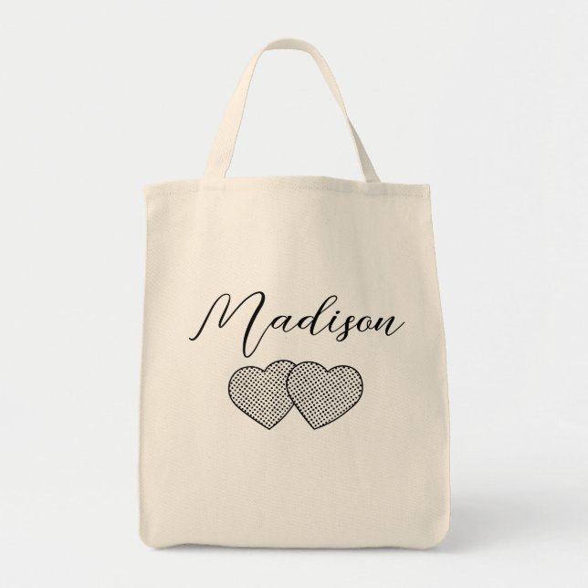 Personlig Bridesmaid Tote Bag Tygkasse (Framsidan)