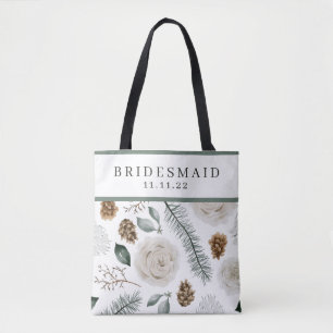 Personlig Bridesmaid Tote Tygkasse