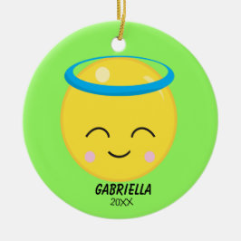 Personlig Bright Angel Emoji Ornament