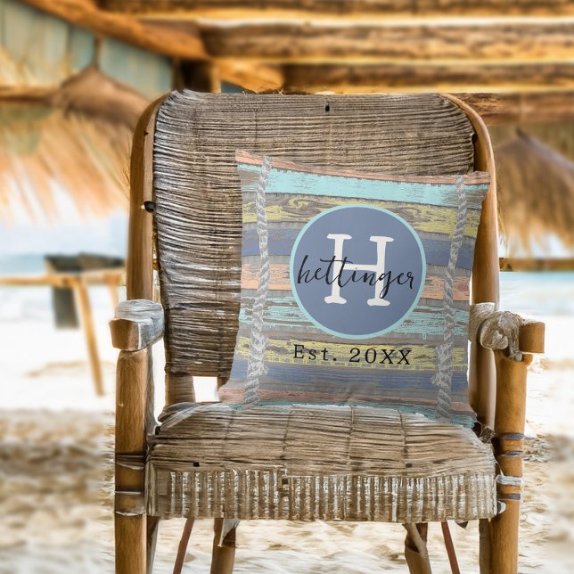 Personlig Bright Färg Driftwood Kudde (Personalized Bright Color Driftwood Throw Pillow)