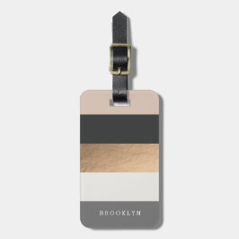 Personlig Bright Heues & Faux Guld Bagagebricka