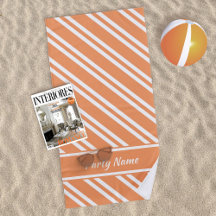 Personlig Bright Orange och Vit Rand
