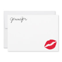 Personlig Bright Red Glam Lipstick Kiss