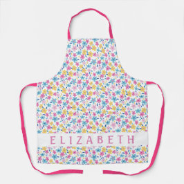 Personlig Bright Tiny Blommigt Apron