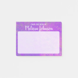 Personlig Bright Violet Marcular Art Post-it Block