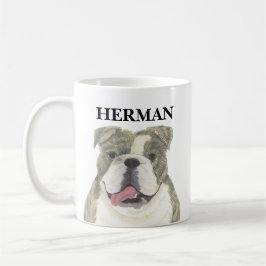 Personlig Brindle English Bulldog Kaffemugg