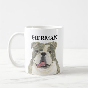 Personlig Brindle English Bulldog Kaffemugg