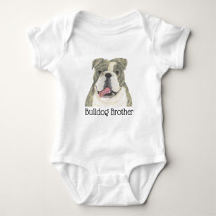 Personlig brindle & vit engelsk bulldog hund t shirt