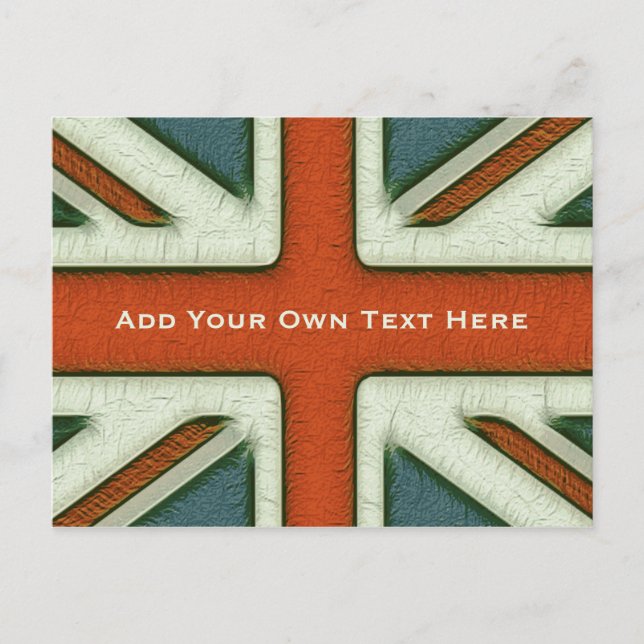 Personlig British Flagga Vykort (Framsida)
