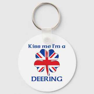Personlig British Kiss Me jag är Deering Nyckelring