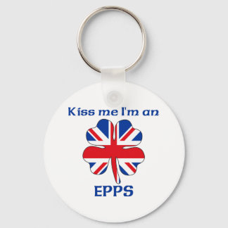 Personlig British Kiss Me Jag är Epps Nyckelring