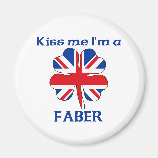 Personlig British Kiss Me Jag är Faber Magnet (Framsidan)