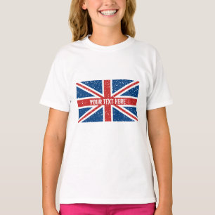 Personlig British Union Jack flagga T-Shirt