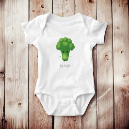 Personlig Broccoli Namn Söt Babyklänning T Shirt