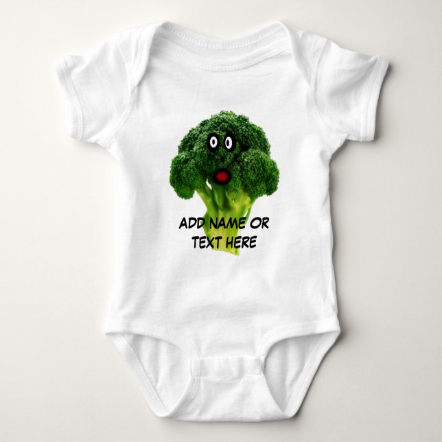 Personlig Broccoli Tecknad Tee Shirt (Framsida)