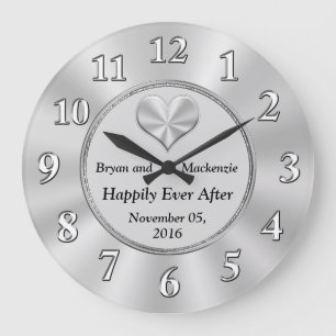 Personlig Bröllop-årsdag Gift Ideas CLOCK Stor Klocka