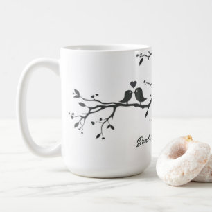 Personlig Bröllop-årsdag Love birds Kaffemugg